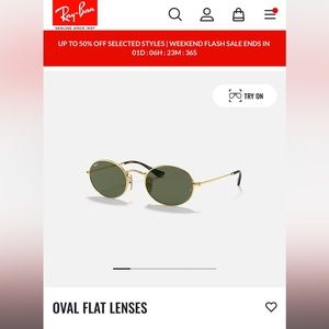 Rayban flat oval sunglasses